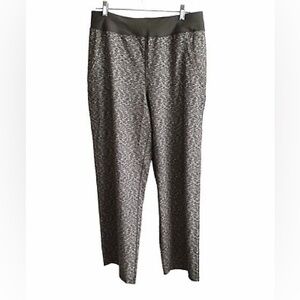 Plus Size Lands' End Activewear Pants with  Drawstring Waist (Brown Space Dye)